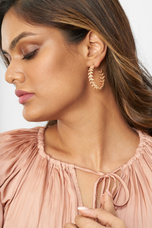 Rose Gold Plated Earring with Swarovski Crystal