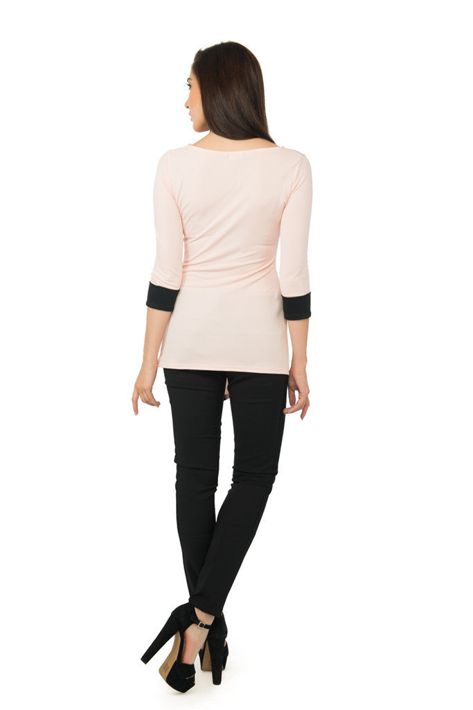 3/4th Sleeve Top in Pink