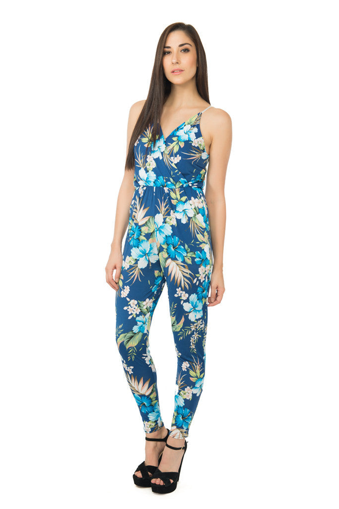 Tropical Jumpsuit in Blue