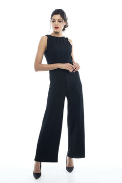 Sleeveless Jumpsuit In Black And White