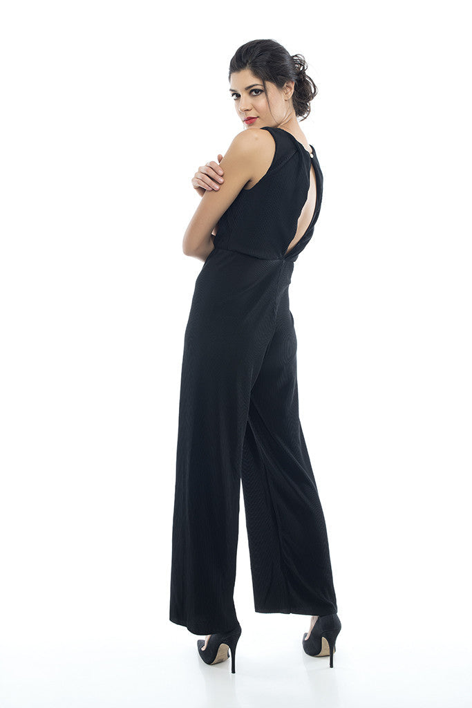 Sleeveless Jumpsuit In Black And White