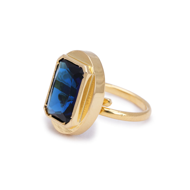 The Blue Petite Pebble Ring