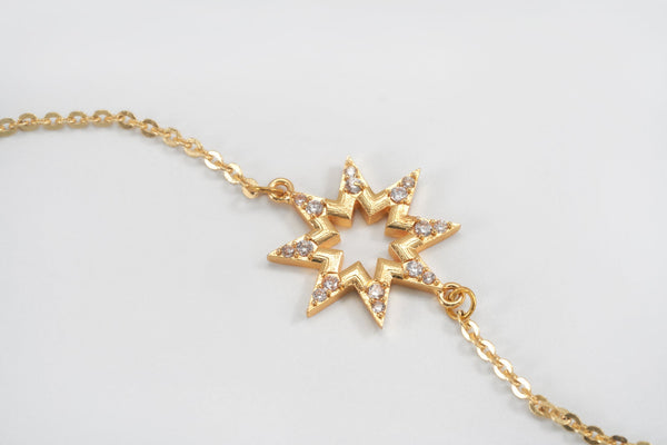 Star Motif Bracelet with Swarovski Crystals