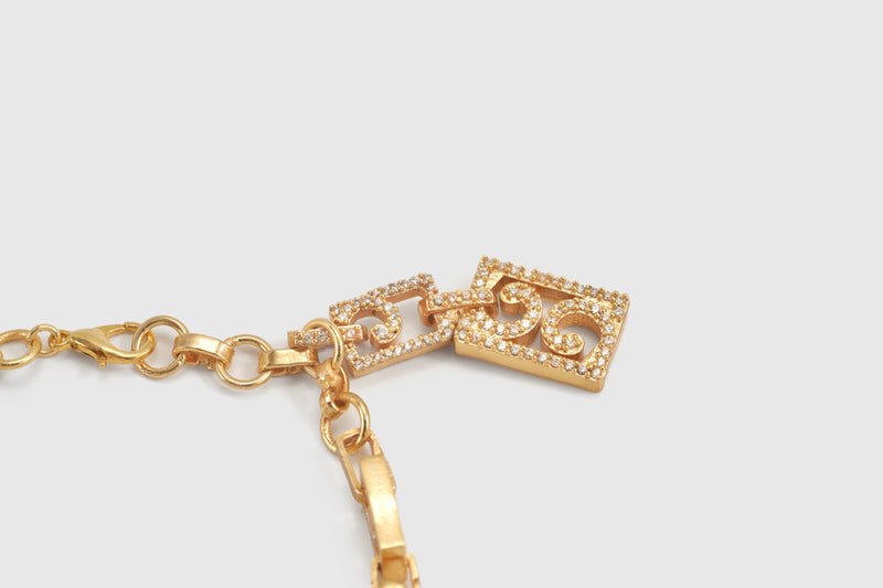 Gold Plated, Crystal Encrusted Bracelet