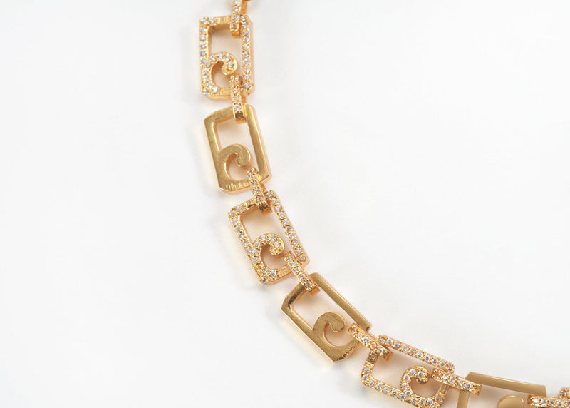Gold Plated Choker with Swarovski Crystals