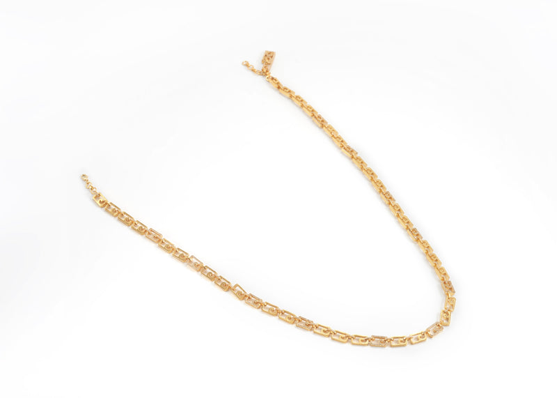 Gold Plated Chain with Swarovski Crystals