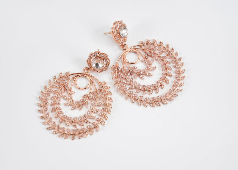 Rose Gold Plated Hoops with Swarovski Crystals
