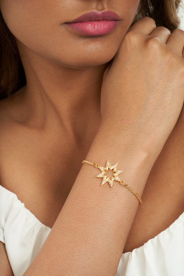 Star Motif Bracelet with Swarovski Crystals