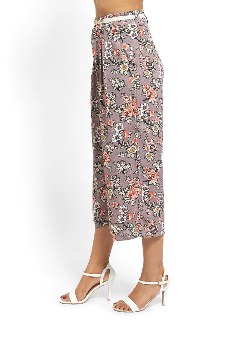 Floral Wide-Leg Trousers