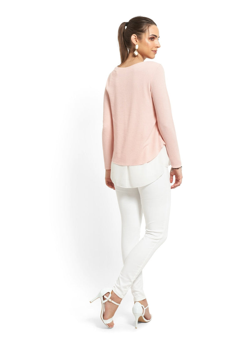 Baby Pink Double Layered Top