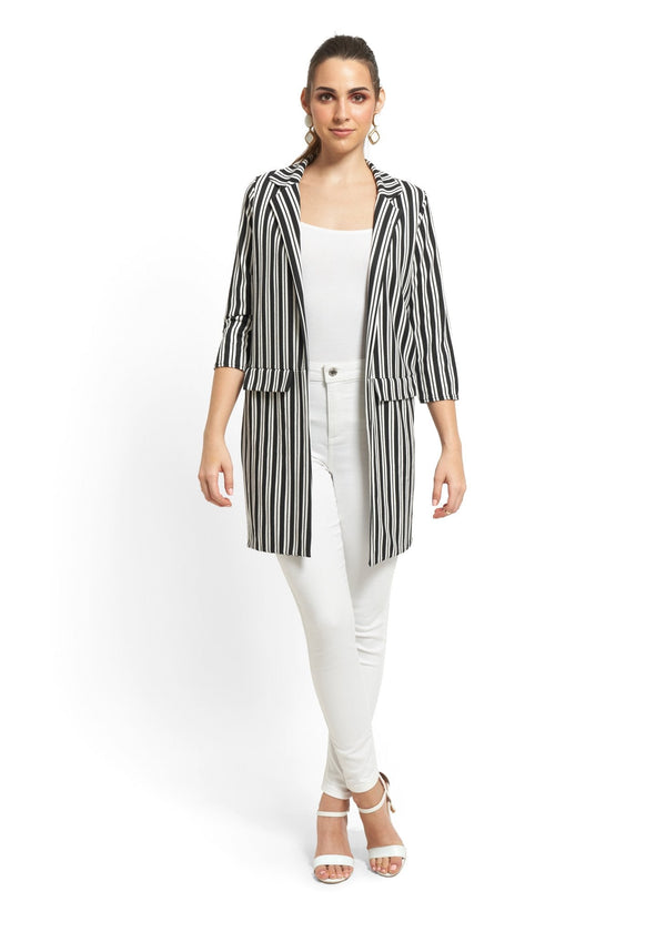 Striped Duster Coat