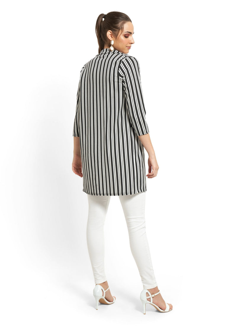 Striped Duster Coat