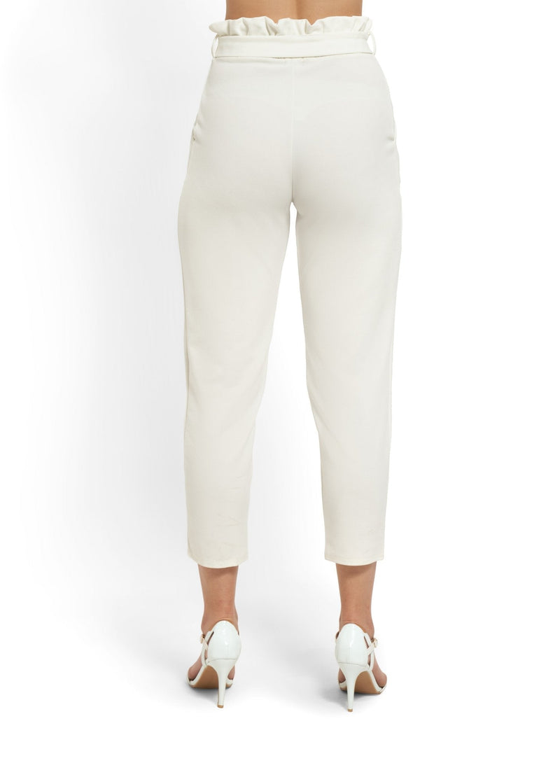 Paper Bag Trousers in White