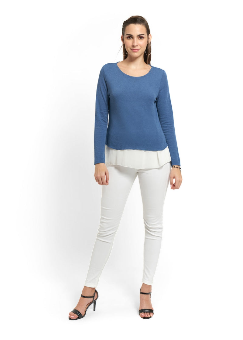 Blue Double Layered Top