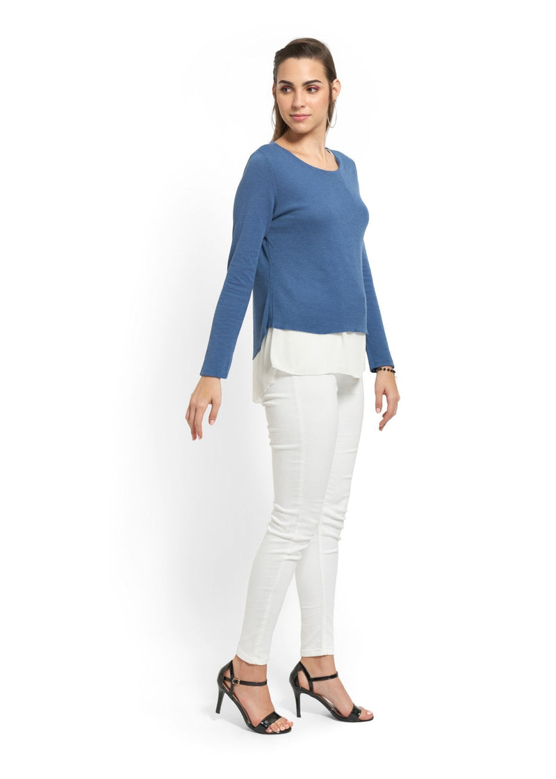Blue Double Layered Top